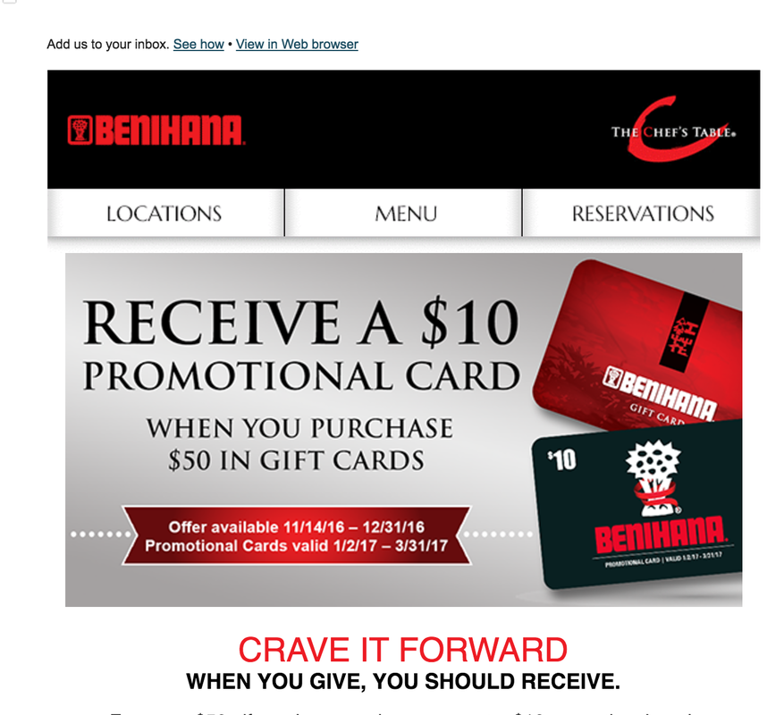 Category Benihana The Gift Card Network